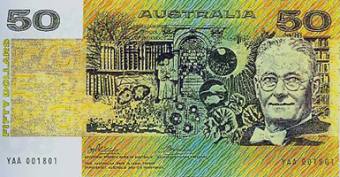 اسکناس ۵۰ دلاری استرالیا اسکناس ۵۰ دلاری استرالیا — دلار استرالیا (AUD)